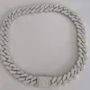 Populaire digne personnalisé VVS Moissanite diamant plaqué or blanc chaîne à maillons cubains collier pour hommes et femmes