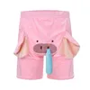 Herren-Shorts für Herren, lustig, Elefant, Boxer, Neuheit, kurze Herren-Shorts aus Baumwolle mit Taschen, bequeme Kleidung zum Laufen