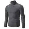 Maglioni da uomo Maglieria Pullover Top maglione dolcevita invernale caldo manica lunga da uomo poliestere slim fit per i viaggi