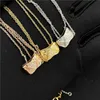 diamond necklace love necklaces luxury jewelry for women men 18K rise gold silver Perfume Pineapple chain Necklace fashion Jewelry wedding party gift dhgate