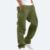 Pantalones para hombres Pantalones de chándal Hombres Jogger Cargo Cordón Wasit Casual Multi Bolsillos Pantalones tácticos militares Trajes holgados