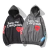 Love Letter Graffiti Print Plush Hoodie för män och kvinnor, skum av skum av samma stil Kärlek Par Hoodie Jacket