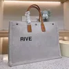 Diseñador Rive Gauche Beach bolso de mano de lujo Bolso de mujer Bolsos de compras de moda de lujo Bolsos grandes de lino Bolsos de viaje Cartera Totes