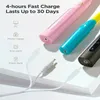 Fairywill Electric Bootbrush Family Kit, 3 개의 Sonic 전원 성인을위한 40,000 VPM 칫솔, 10 개의 브러시 헤드 / 스마트 타이머 / 방수 / 4H USB 충전 30 일