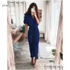 Casual Dresses Retail Women Shirt Designer Pendling Plus Size S3XL Lång klänning Fashion Forged Face Clothing Drop Delivery Apparel WOM 8575