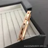 Original 1to1 Van C-A Bracelet Female Kaleidoscope Four Leaf Grass Plated 18K Rose Gold Buckle Full Diamond Lucky Design Sense Live Broadcast23U8I7UJ