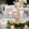 2PCS Candle Holders 3PCS/Set Glass Candle Holders Simple Goblet Candles Candleholder Clear Tea Light Candleholders for Table Centerpiece Wedding