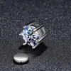 New Fashion Men Women Fashion 925 Sterling Silver Gold Plated 1CT Moissanite Magnetic Earrings Studs Nice Gift