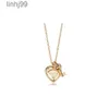 Collane con ciondolo Designer Classic S925 Argento sterling Chiave a cuore Collana con diamanti placcati oro Popolare Collana con colletto d'amore 26kq 165K