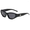 Occhiali da sole Pentagram Europa e Stati Uniti Outdoor Riding Fashion Y2k Uomo Donna Trend Ins Cat-eye Glasses