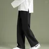 Pantalon pour hommes printemps automne KPOP mode Style Harajuku pantalon ajusté ample tout Match Sport décontracté poches solides jambe droite