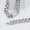 Usine de gros plaqué or blanc personnalisé CZ Pave Chunky Cuba Link Chain Bracelet