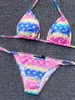 Multi 58 Styles Women Projektantki stroje kąpielowe 2024ss Summer Sexy Woman Bikini Letters Mase Letters Drukuj SKWOROWA WYSOKIEJ WYSOKIEJ WYBÓR KABING DAMI SUITS #1991