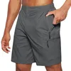 Men's Pants Casual Zipper Solid Trousers Pant Cargo Pocket Slim Drawstring Shorts Exercise Sportswear Harem