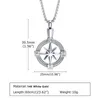 Cool Navigation Compass Necklaces for Men,14K White Gold Memorial Keepsake Cremation Urn Pendant Collar with Free Funnel