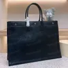 Diseñador Rive Gauche Beach bolso de mano de lujo Bolso de mujer Bolsos de compras de moda de lujo Bolsos grandes de lino Bolsos de viaje Cartera Totes