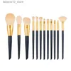 فرش المكياج MyDestiny Makeup Brush-12pcs Supet Haintetic Hair Brushes Set-Pooder Foundation Blusher Eyeshadow Eyeliner Brushes Q240126