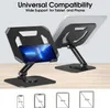 Tablet PC Stands Tablet PC Stands Arae Tablet Holder Stand 360Rotating Justerbar aluminium Portable för Desk foldble Dock Heavy Duty Metal YQ240125