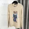 ralphs RL bear sweater ralphs mens rl sweater laurens women womens autumn men's designer sweaters po sweater cartoon bear embroidery knitted pullover 680