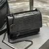 Designer läder kvinna väska axelväskor handväska kvinnor originallåda handväska kors kropp messenger alligator koppling mobiltelefon holde227k