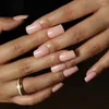 False Nails Fashionable Nail Enhancement Simple Mid Length Solid Color Patch Wearable Finished Product Detachable Art