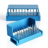 30 Holes Aluminium Dental Bur Burs Holder Block Disinfection Box Autoclave High/Low Speed Handpiece Needles Holder