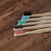 فرشاة الأسنان 5Pack البالغ من الخيزران بامبو الأسنان المتوسطة الشرقات Eco Cepillo dientes Bambu العناية بالفم فرشاة الأسنان Clareador de Dente Brushes