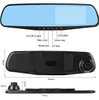 Voiture Dvr 4,3 pouces Dashcam arrière et double lentille rétroviseur HD Vision nocturne surveillance de stationnement inverse Dvr assurance cadeaux Drop Deliv Otjon