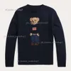 ralphs RL bear sweater ralphs mens rl sweater laurens women womens autumn men's designer sweaters po sweater cartoon bear embroidery knitted pullover 867