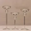 Bougeoirs minimalistes, 2 pièces, Style moderne, décoration de la maison, accessoires de bureau en verre, ornements de bureau, chandeliers transparents, artisanat