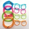 200st Novely Multi-Colors Glasses halm roliga dricksramar glasögonstrån diy barn barn dricksvaror SN923