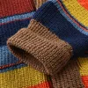 Suéteres para hombres 2024 Abrigo de suéter europeo y americano Otoño Invierno Polo Collar Contraste Cárdigan de punto