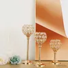 2PCS świecy posiadacze miejsce ślubne aranżacje kwiatowe hotel dekoracje okienne domowe rekwizyty ślubne złoto w kolorze kutego żelaza.