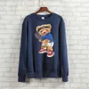 Men's Hoodies Sweatshirts BLINGPAW Teddy Bear Tennis Play Hard Printed Unisex Crewneck Sweatshirt Heavy Blend Crew Neck Loose Long Sleeve Autumn Clothes T240126