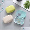 Storage Boxes Bins 8 Grids Portable Travel Pill Case With Cutter Organizer Medicine Container Tablet Box Plastic Pills Drop Delive Dhrun