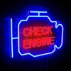 LED Neon Sign Check Engine Neon Sign Led Light Auto Room Garage Repair Shop Decoração de parede Bar Party Club Lâmpada de atmosfera luminosa USB Power YQ240126