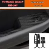 Auto Styling Zwart Carbon Decal Autoruit Lift Knop Schakelpaneel Cover Trim Sticker 4 stks/set Voor Hyundai sonata 9 2015-2017