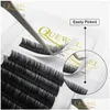 Fałszywe rzęsy Quewel 0,07 mm Endash Extension 12lines/Tray 8-15 Mieszany C/CC/D Curl Silk Volume Eye rzęsy Makeup Faux Norek Druk OT3P2