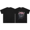 Designer tees aranha t camisa rosa roxo jovem bandido sp5der moletom 555 camisa homens mulheres hip hop web jaqueta moletom aranha sp5 tshirt de alta qualidade t71q