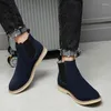 Bottes hommes en cuir véritable luxe décontracté cheville printemps automne hiver chaussures pour hommes chaud court extérieur chaussures d'entraînement