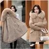 Femmes Down Parkas Designer Manteaux pour femmes Mode Long Parkas Manteau Laine Doublure À Capuche Hiver Slim Avec Col De Fourrure Chaud Neige Porter P Otwby