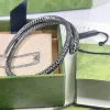 Klassiska Bangles Designer -kedjor Armband Titanium Steel Cuff Fashion Bangle Skull Snake Armband Womens Mens Cool Women Män Sliver Armband smycken gåva