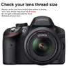 0.43x Profesyonel HD Geniş Açılı Ek Kamera lensi Makro kısmı 49mm 52mm 55mm 58mm Canon Nikon D7100 D7000 D5600 D5300 D5200 Sony Pentax DSLR Kameralar