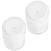 Bouteilles de stockage 2 pièces Creami Press Jar Bocaux avec couvercles Minuscules conteneurs Voyage Taille Toilette pour pompe sans air Blanc