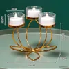 2PCS Candle Holders Mental Candlestick Holder IronCandlestick Holders for Romantic Candlelight Dinner Props Modern Table Decoration Bedroom Decor