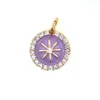 Pendentif Colliers Neon Charm Sun Collier Coloré Émail Zircon Rond Bijoux DIY Faire Femmes Accessoires Cadeau D'anniversaire pour ami