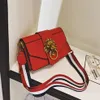 Designer- Handbags Purses Broad Shoulder Strap Lady Bag Stylish Metal Lion Head Decorated Cross Body Small Square Bag Women BagsY285F