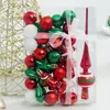 Parti dekorasyon parıltı Noel topları süs ağacı süslemeler top süsleri dekor dekoratif asma seti 34