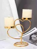 2st Candle Holders 1pc Iron Art Candlestick Hotel Home Decoration Romantic Candlelight Dinner Props Light Luxury Aromatherapy Candlestick Holder