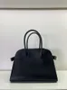 The Row New Genuine Leather Margaux 15 Women's Bag Dong Jie نفس حقيبة حقيبة اليد الكبيرة التي تنقلها للنساء